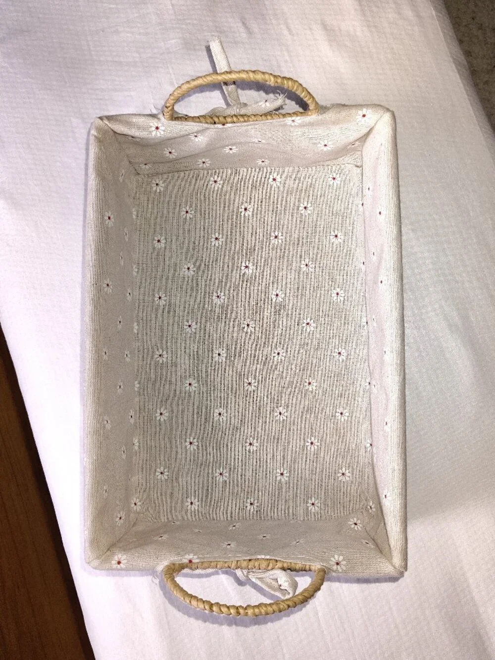 Wicker Basket with Handles and Liner